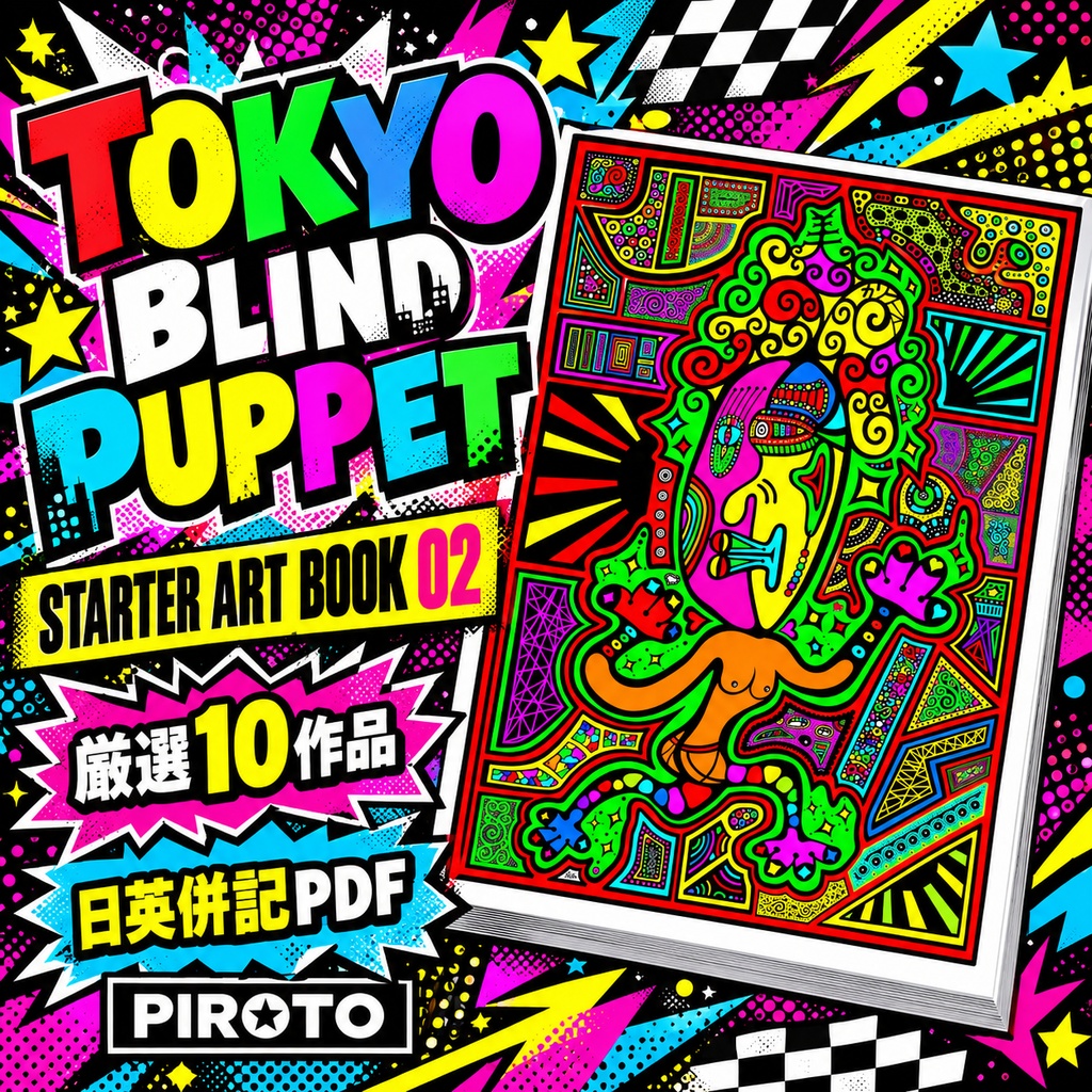 TOKYO BLIND PUPPET｜STARTER ART BOOK 02｜現代ポップアート厳選10作品・日英併記PDF｜PIROTO