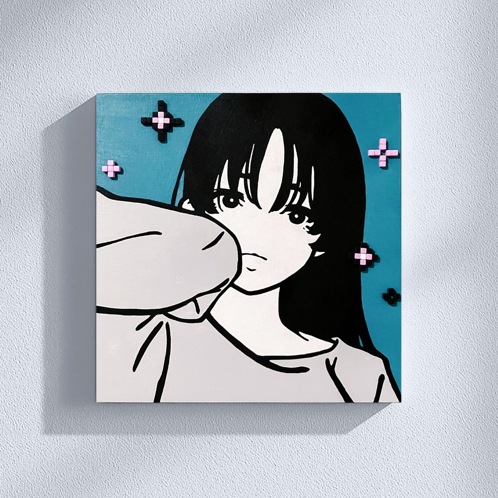 原画：Good night, melancholy. 涙で滲む青