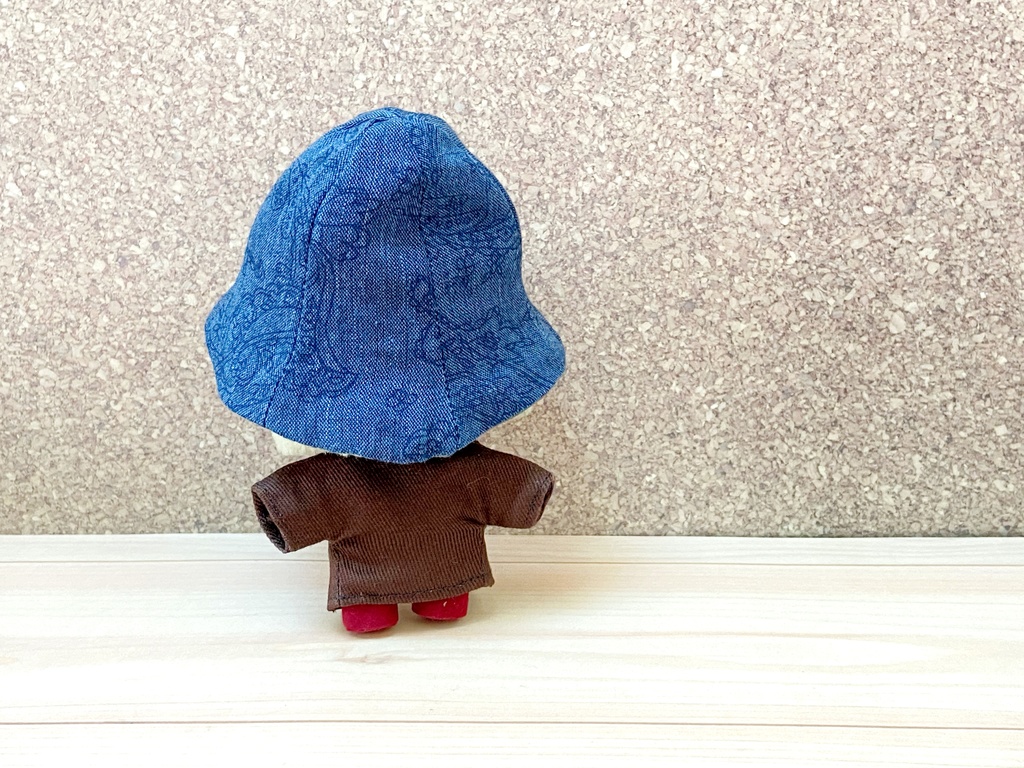 *ぬい用*チューリップハット-ネイビーペイズリー-*