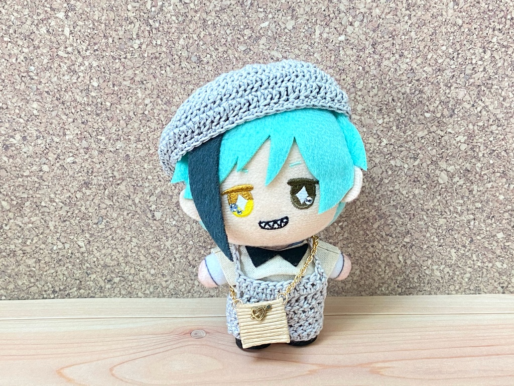 *ぬい用*ラタン風ショルダーバッグ(ベージュ)*