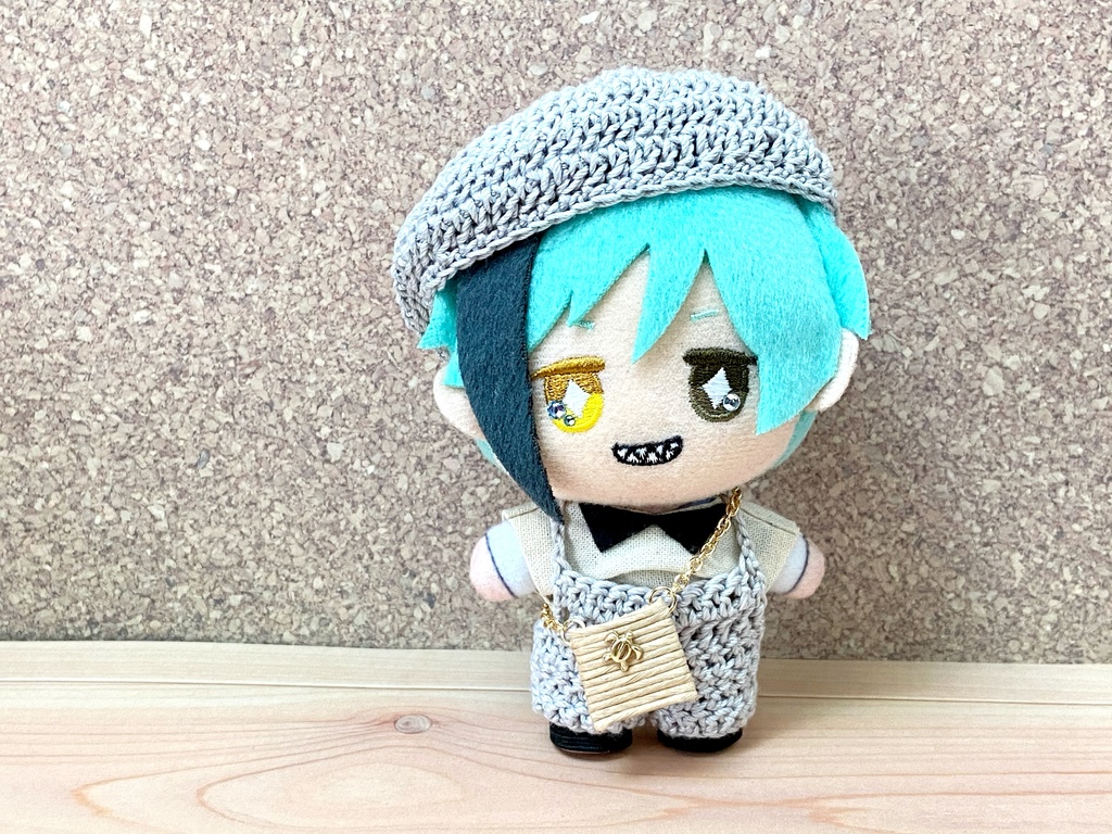 *ぬい用*ラタン風ショルダーバッグ(ベージュ)*