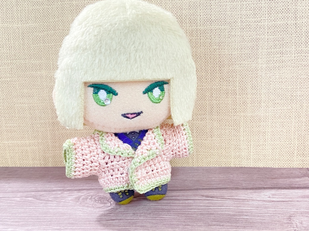 *ぬい用*ニットジャケット(さくら×抹茶)*