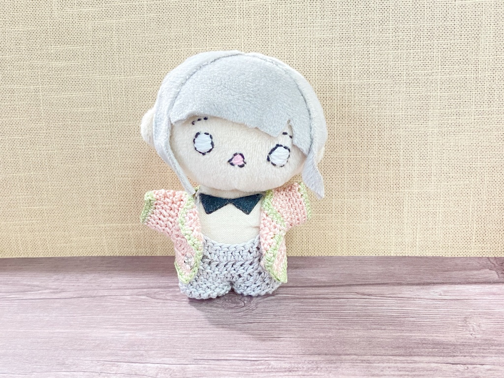 *ぬい用*ニットジャケット(さくら×抹茶)*