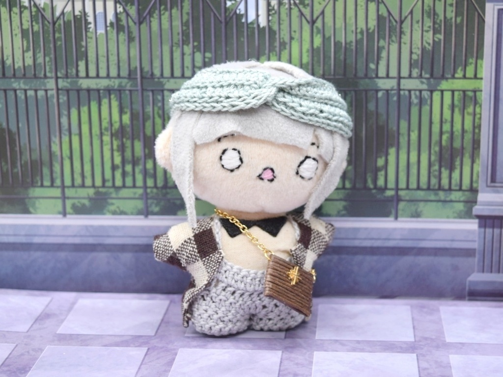 *ぬい用*ヘアバンド(ネイビー/ライトブルー)*