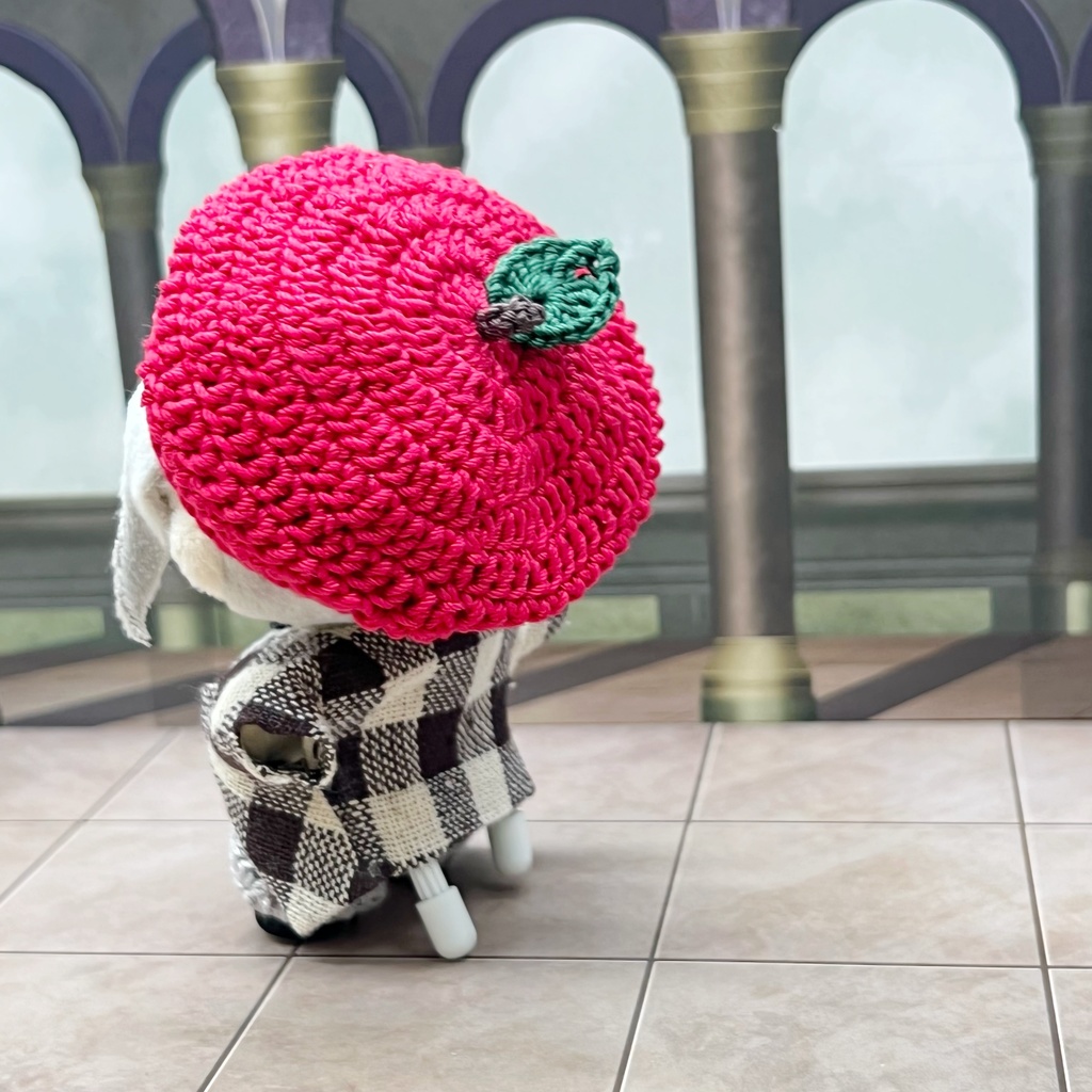 *ぬい/ドール用*りんごベレー帽*