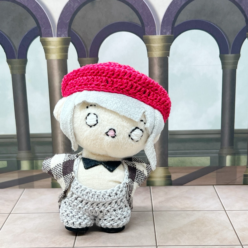 *ぬい/ドール用*りんごベレー帽*