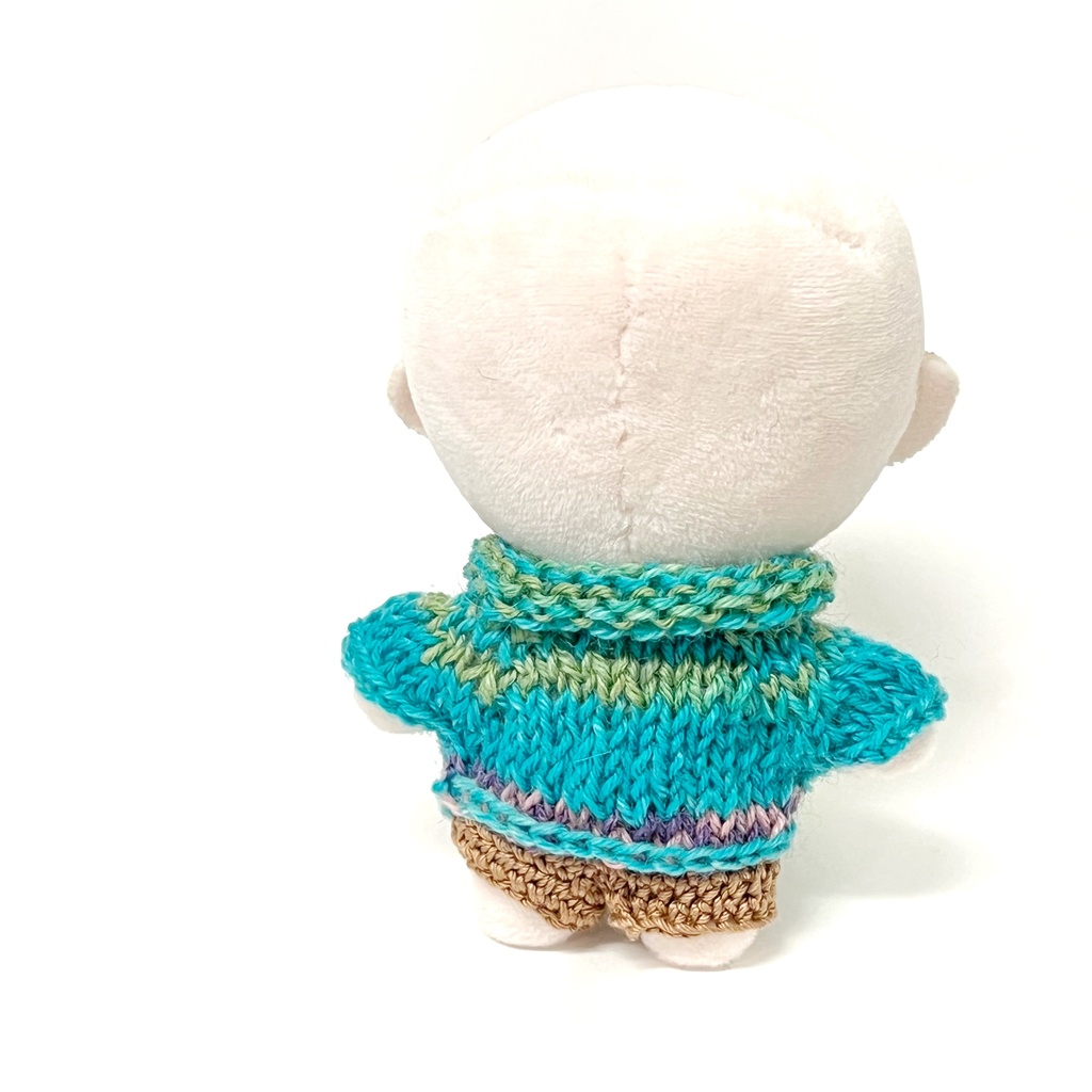 *ぬい用*セーター(ブルーグリーン:グリーンライン)*