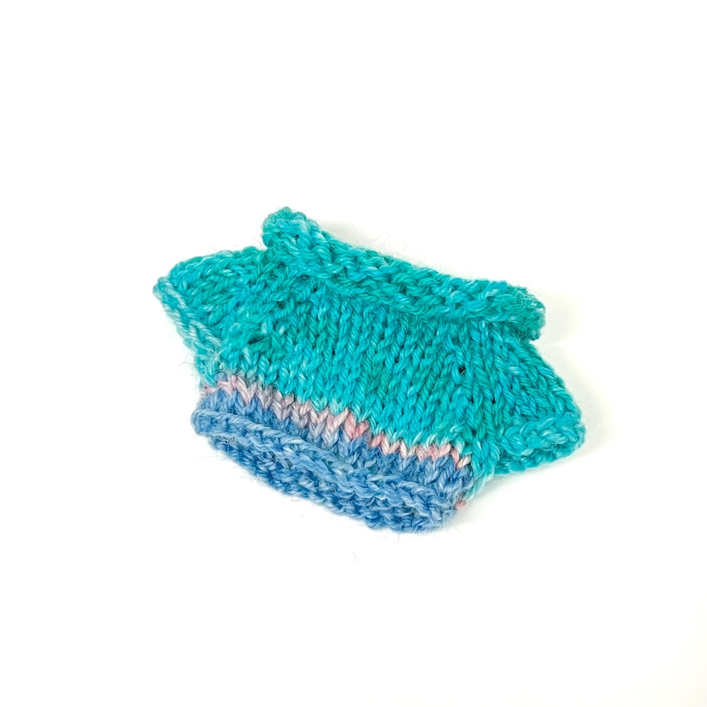 *ぬい用*セーター(ブルーグリーン:ピンクライン)*