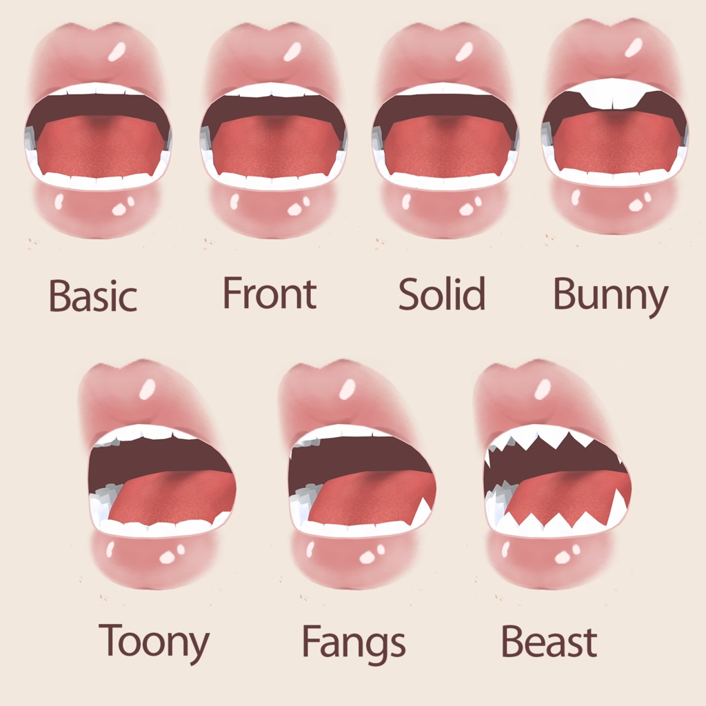 🦷 BlendBite ブレンドバイト 👅 Customizable Jaw for Humanoid Avatars 🦷 ヒューマノイドアバター用のカスタマイズ可能な顎(歯と舌) 👅 발음 그대로, 휴머노이드 아바타용 커스터마이징 가능한 턱 구조