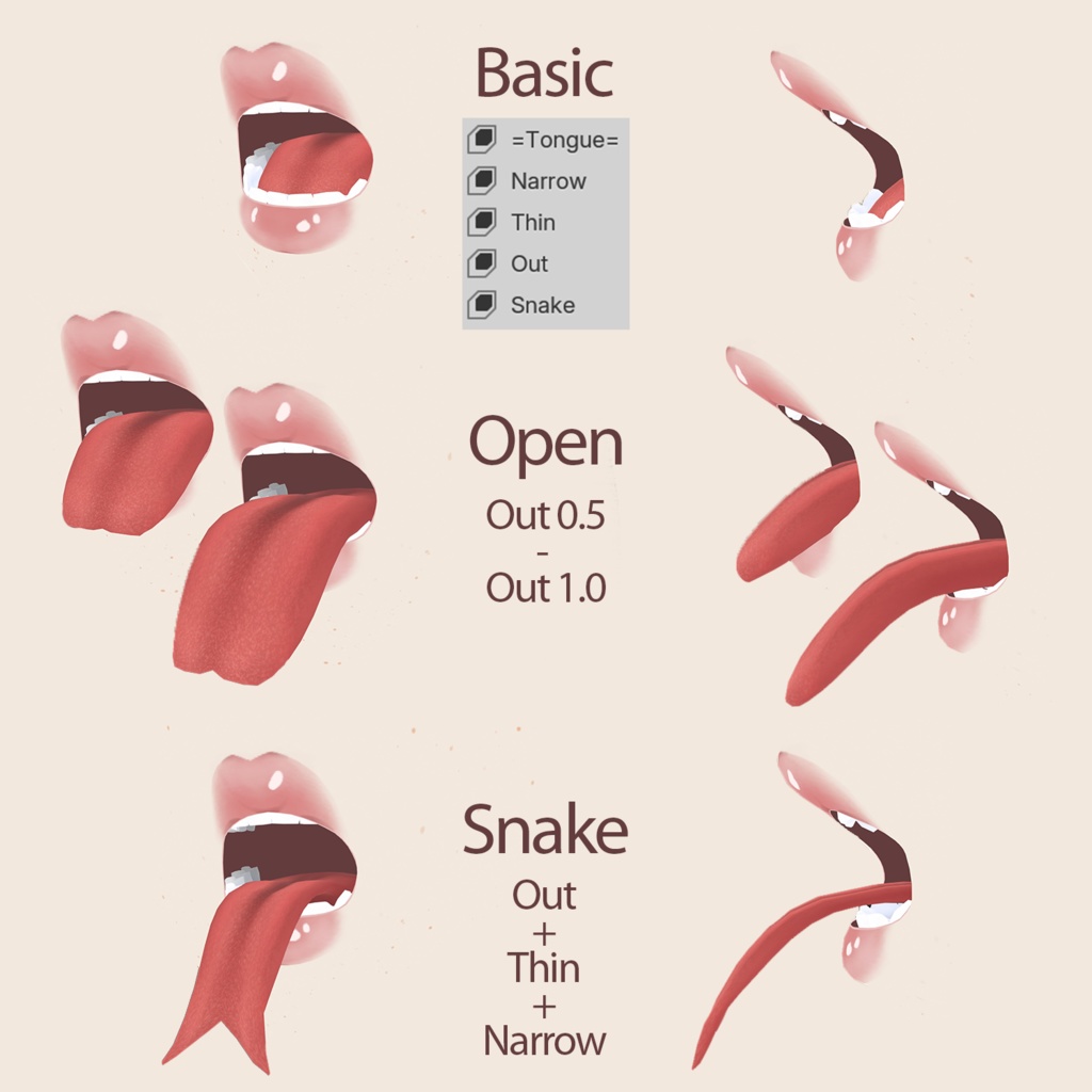 🦷 BlendBite ブレンドバイト 👅 Customizable Jaw for Humanoid Avatars 🦷 ヒューマノイドアバター用のカスタマイズ可能な顎(歯と舌) 👅 발음 그대로, 휴머노이드 아바타용 커스터마이징 가능한 턱 구조