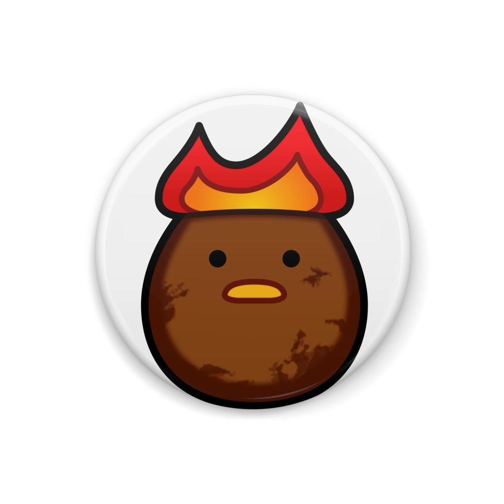 【販売終了→リメイクされました】火ヨコ缶バッジ 32mm