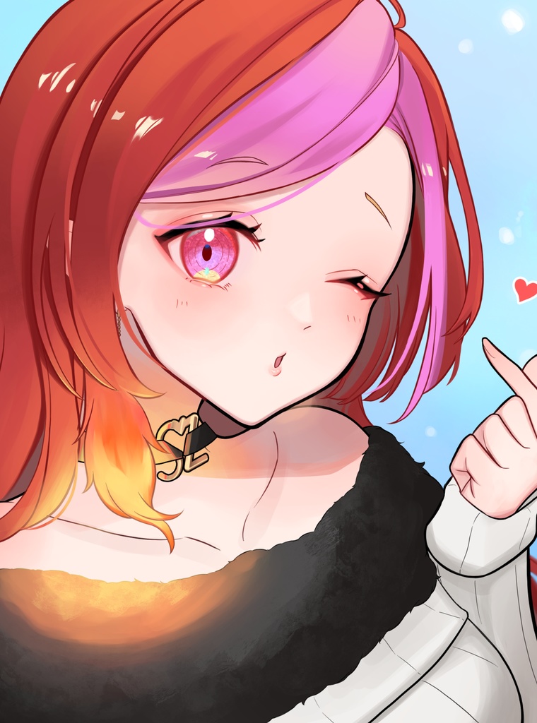 【販売終了】A4タペストリー　冬衣装朱雀ちゃん！