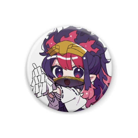【販売終了→リメイクされました】巫女朱雀缶バッジ 32mm　2種