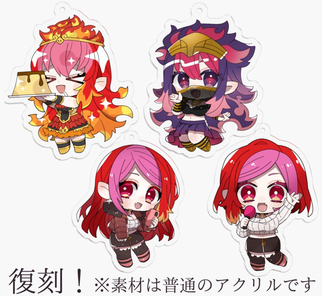 【常設】スザクノアクリルキーホルダー 4種