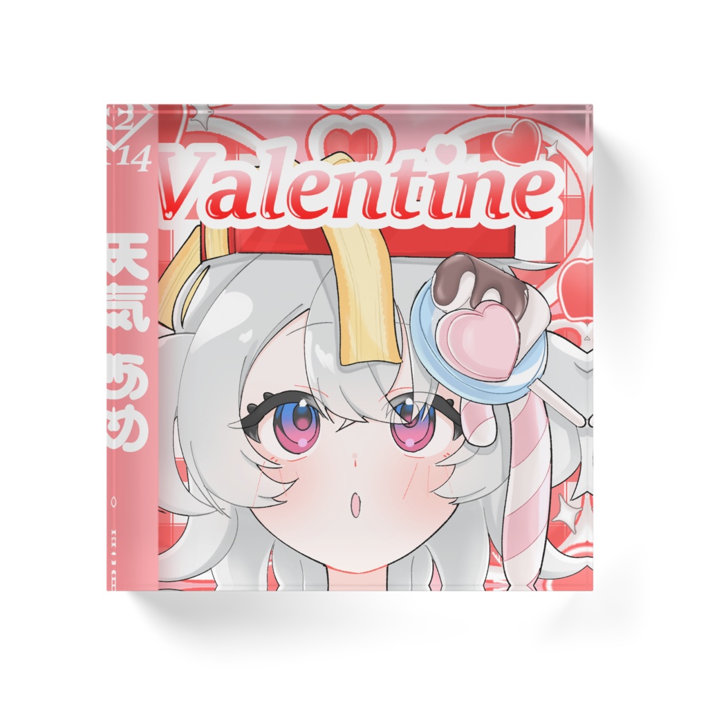 2026バレンタイン 天気あめ CDジャケット風アクリルブロック
