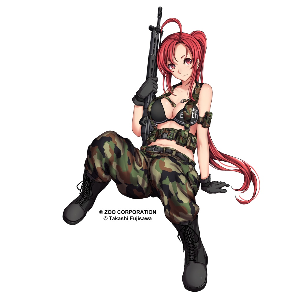 『りっく☆じあ~す』北富士 彩恵 (迷彩ビキニVer) アクリルバッジ