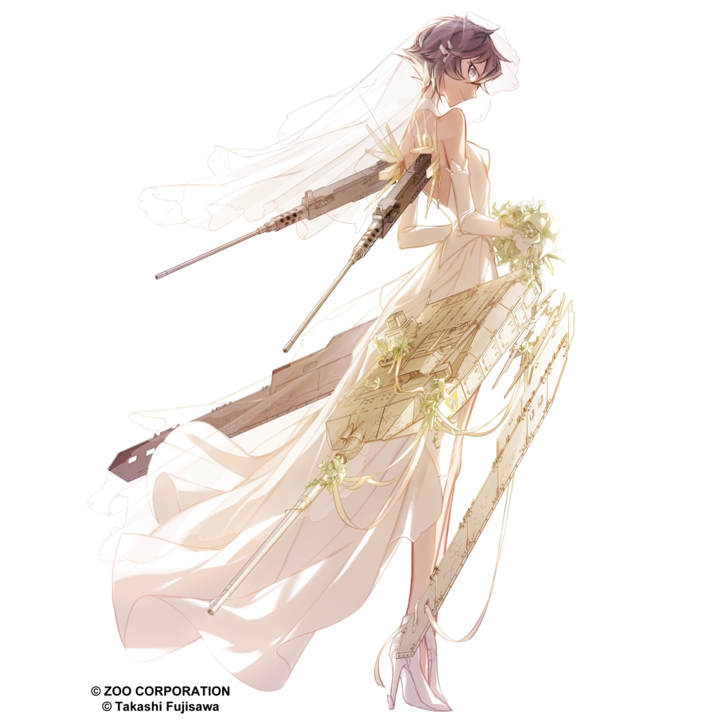 『りっく☆じあ~す』10式戦車8tk. (ウェディングVer) アクリルバッジ