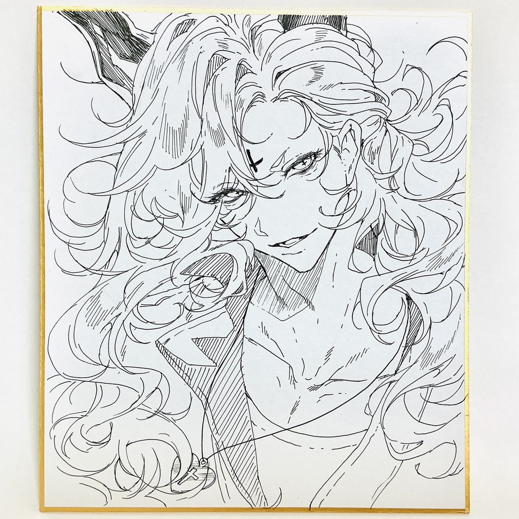 サタン_色紙(18cm×22cm )