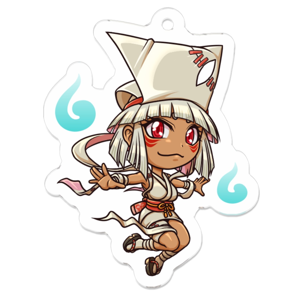 ディフォルメお壱のアクリルキーホルダー