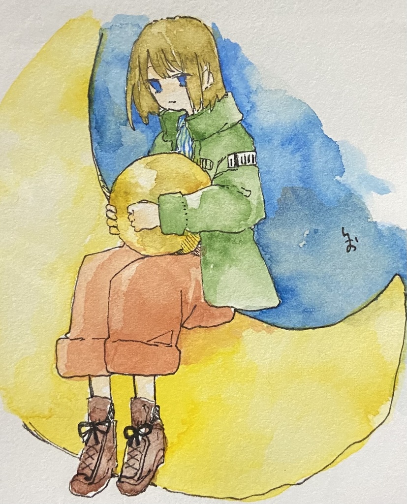 ドローイング・月