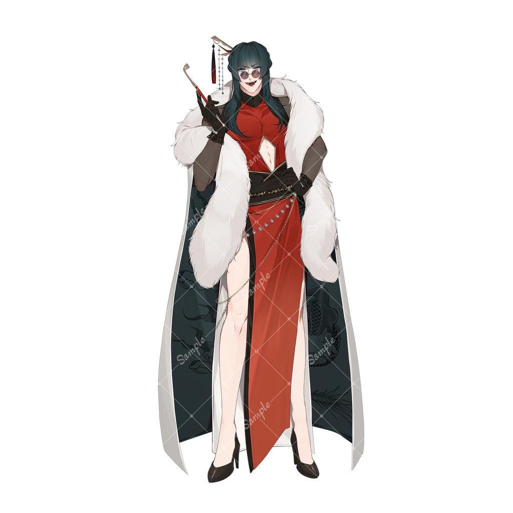 【立ち絵素材】チャイナ服おネェさん【立ち絵のみ】