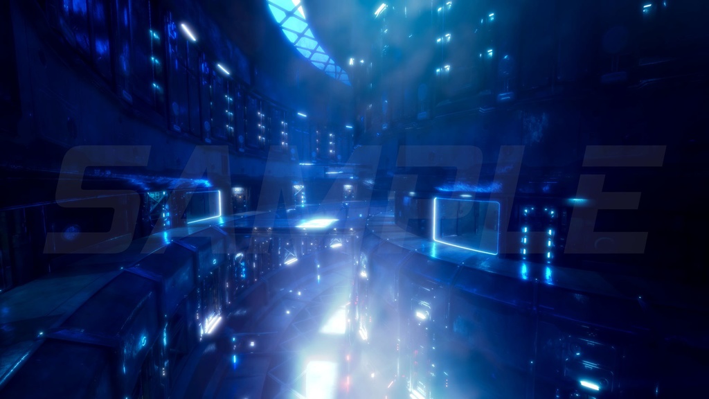 近未来的なエネルギー・コア 構図2パターン2枚セット|近未来アニメ風イラスト素材