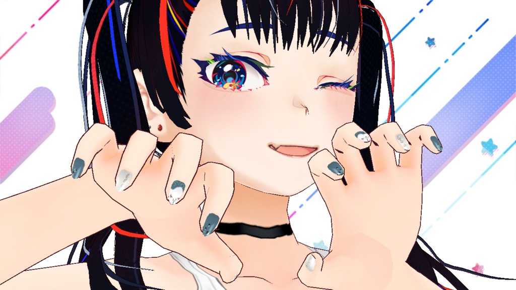 【VRoid】冬ネイル