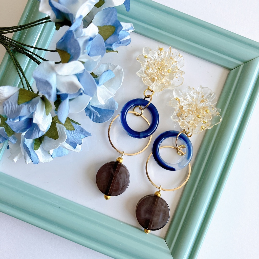 東京リベンジャーズ　東京卍會　松野千冬カラーフラワーピアス