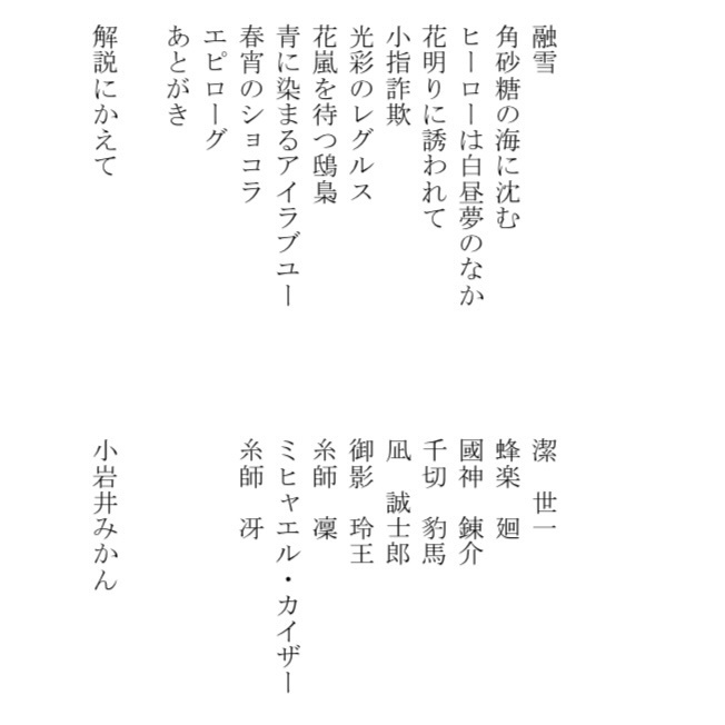 【再頒3】春宵のショコラ