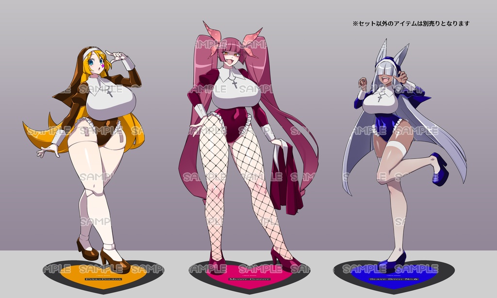 【受付停止中】C107新作 ビッチーズ6号&フィルス アクリルスタンド(SISTER&DEVIL mode)