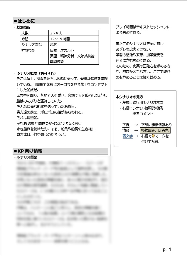 CoCシナリオ『海賊たちは夢をみる』