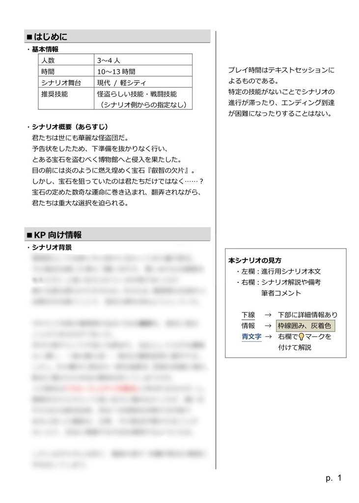 【怪盗CoC】『この余白は、それを書くには狭すぎた』