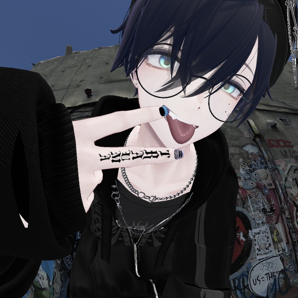 【Finger Tattoo】-𝓣𝓡𝓐𝓤𝓜𝓐- 4アバター対応