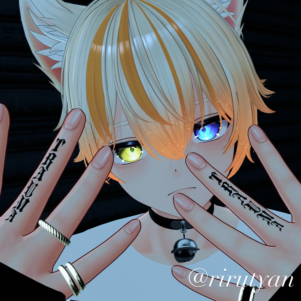 【Finger Tattoo】-𝓣𝓡𝓐𝓤𝓜𝓐- 4アバター対応