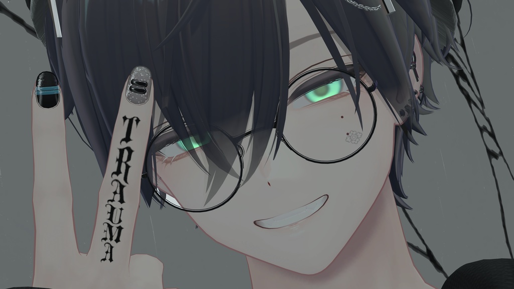 【Finger Tattoo】-𝓣𝓡𝓐𝓤𝓜𝓐- 4アバター対応