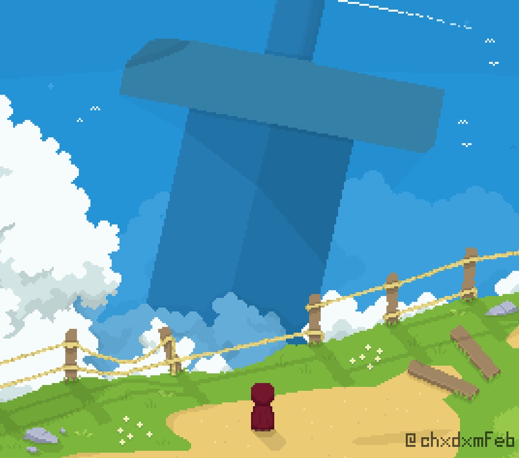 Mystery Sword - Free Pixel Art File [Aseprite] ミステリーソード - 無料ピクセルアートファイル