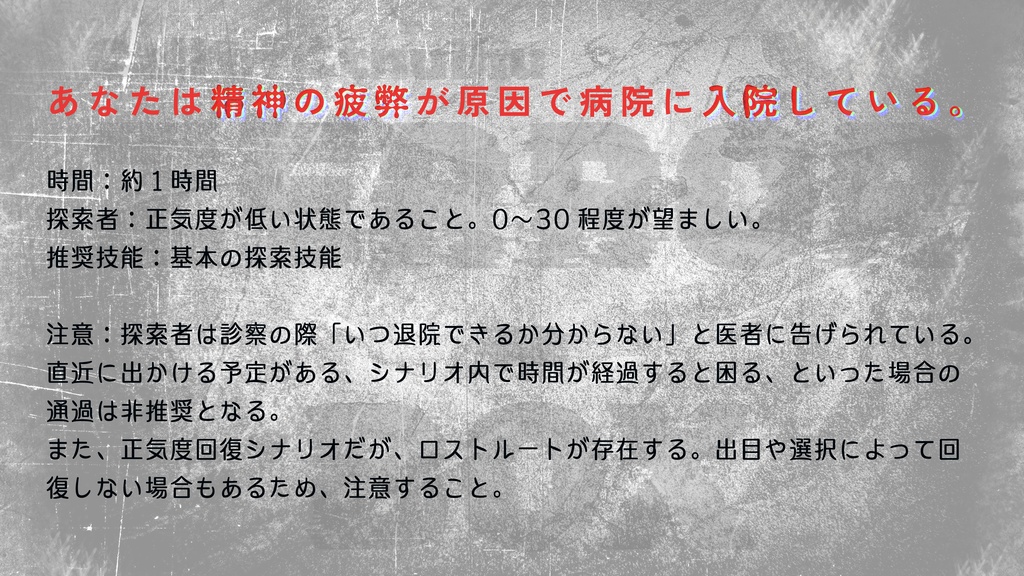 【CoC】ZERROR-BOX【正気度回復シナリオ】