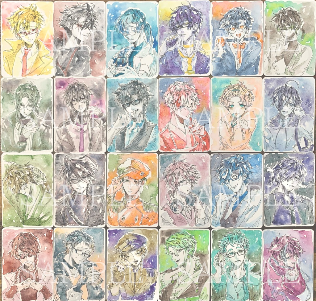水彩原画ガチャ(男性キャラ)