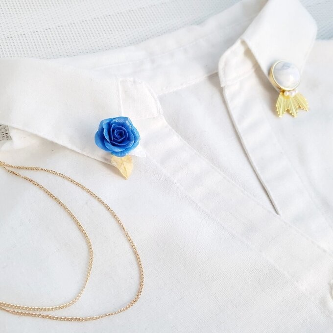 🆕【Collorコラボ作品】花咲く勲章の襟飾り/ブローチ