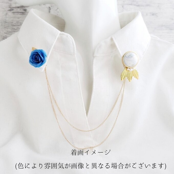 🆕【Collorコラボ作品】花咲く勲章の襟飾り/ブローチ