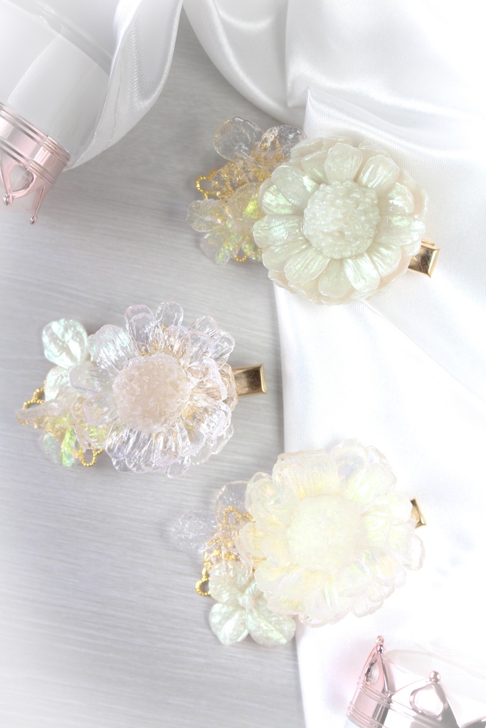 スカビオサのヘアクリップ