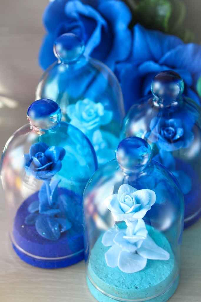 《個展感謝セール》ガラスドーム仕立てのバラーColorfulー