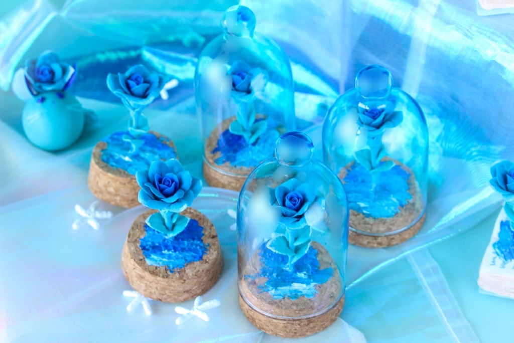 《個展感謝セール》ガラスドーム仕立てのバラー渚ー