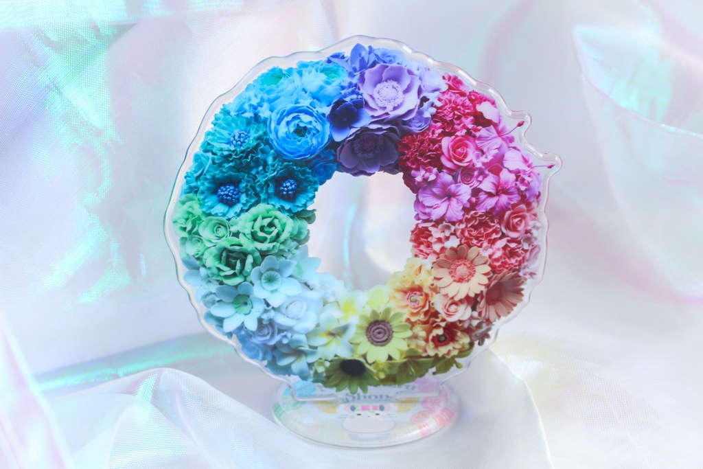 グラデーションのリース　アクリルスタンド