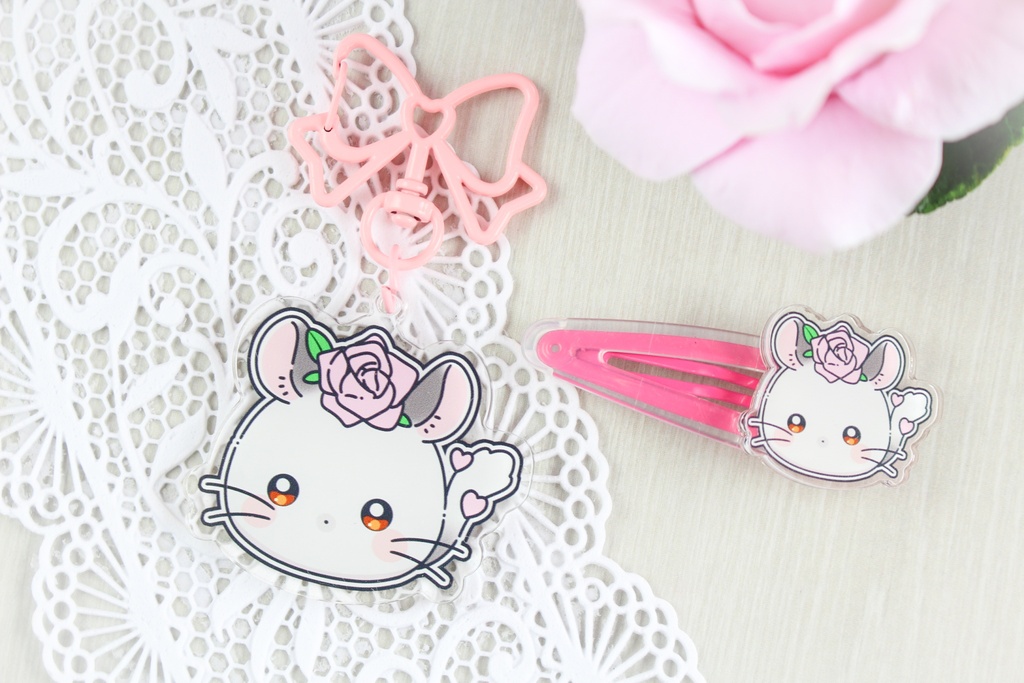 ねじゅ、ぽぬぬ アクキー&ヘアピン