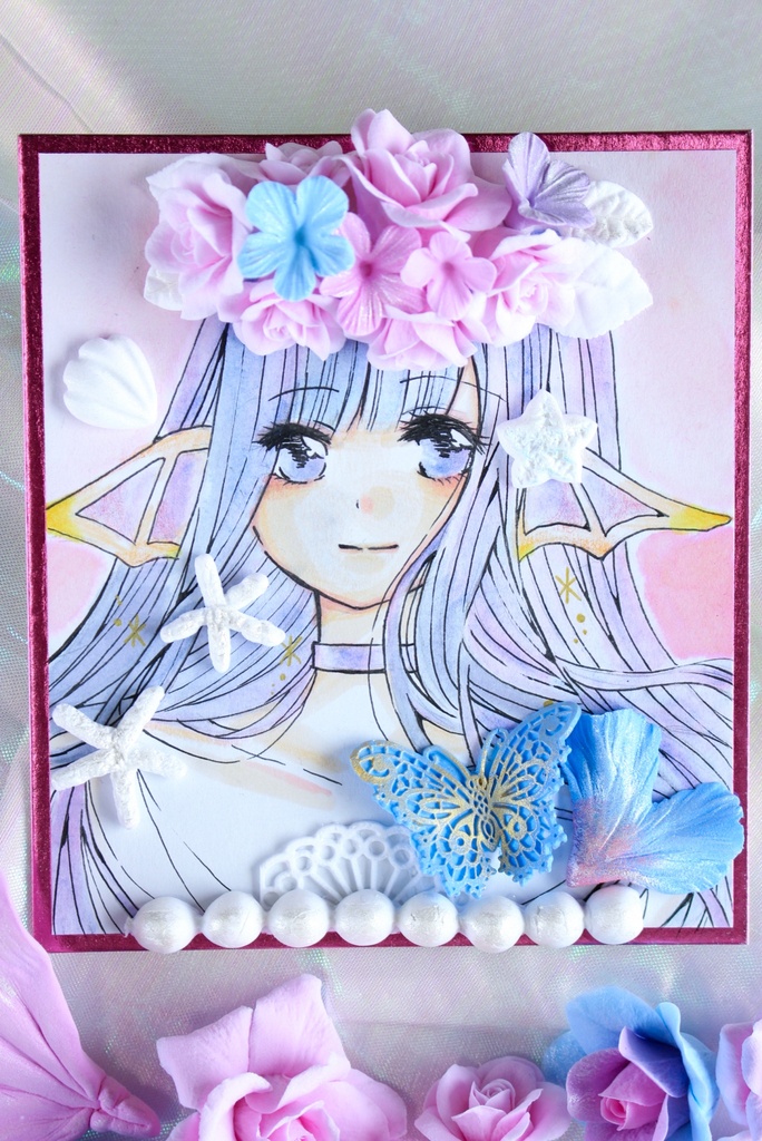 【ラスト1点】Ericaさんコラボ色紙原画