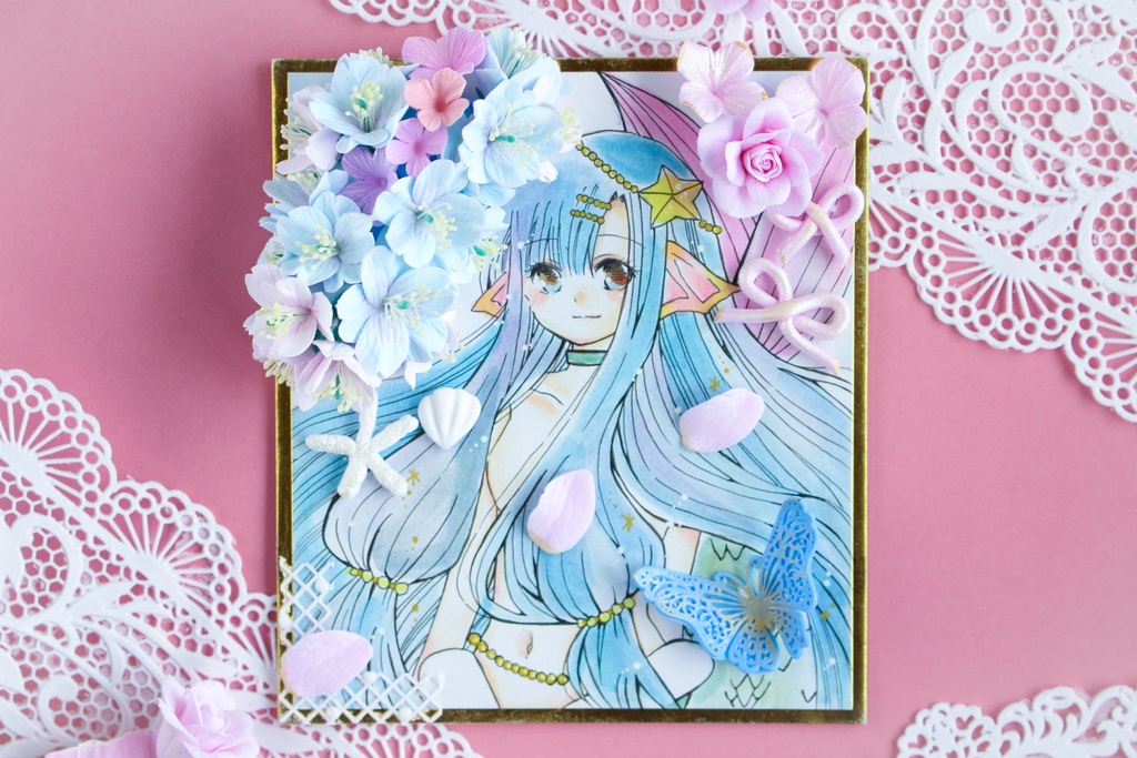【ラスト１点】Ericaさんコラボ色紙原画