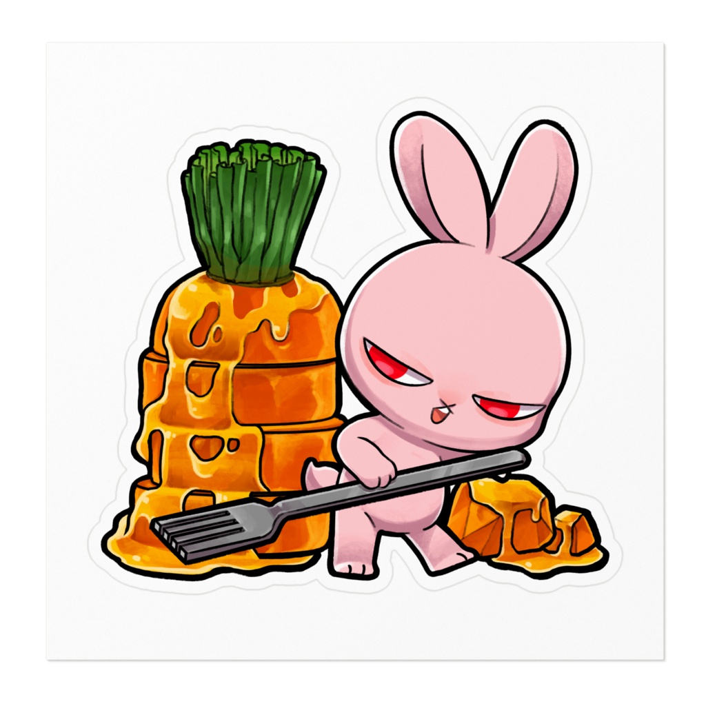 ニンジンうさぎちゃんステッカー