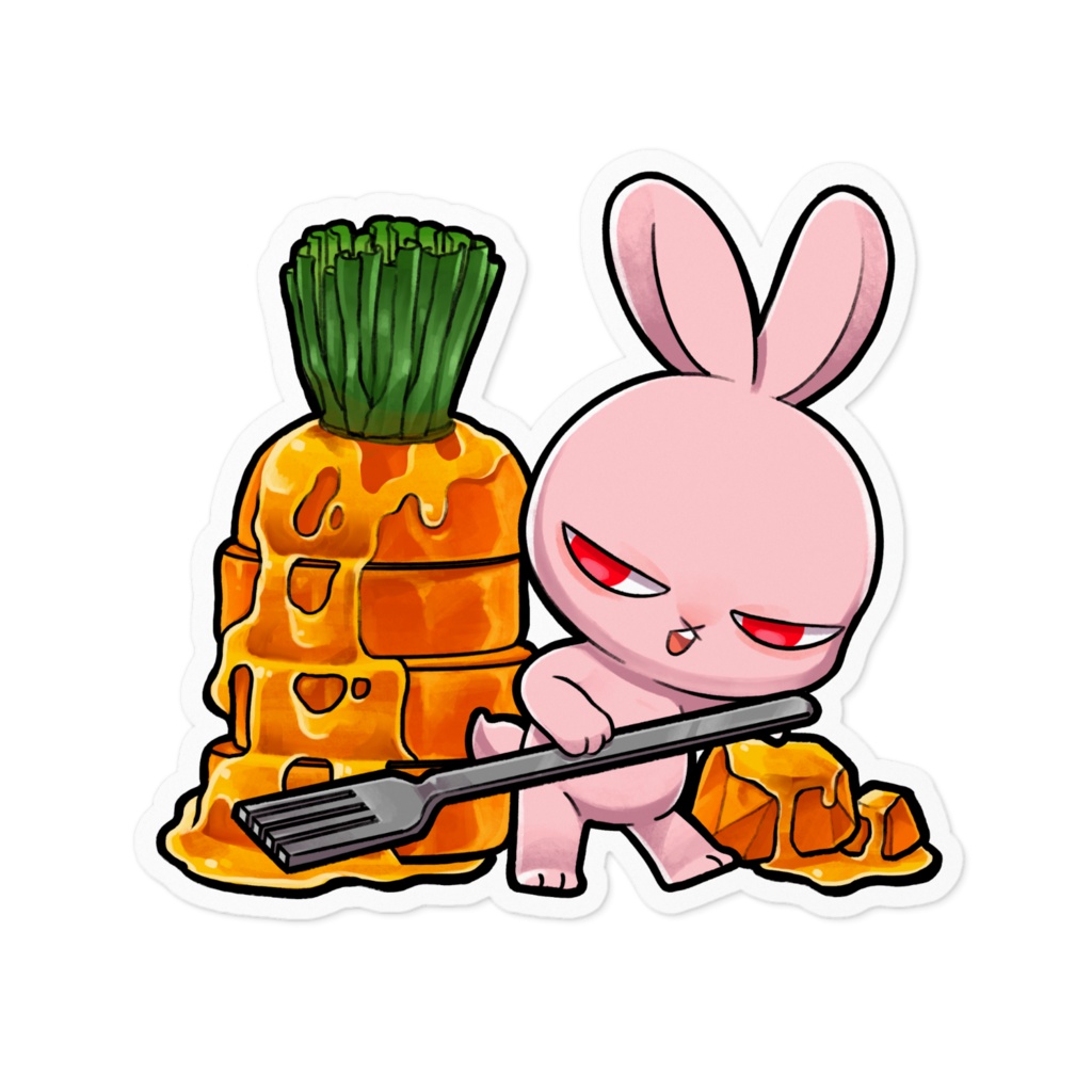 ニンジンうさぎちゃんステッカー
