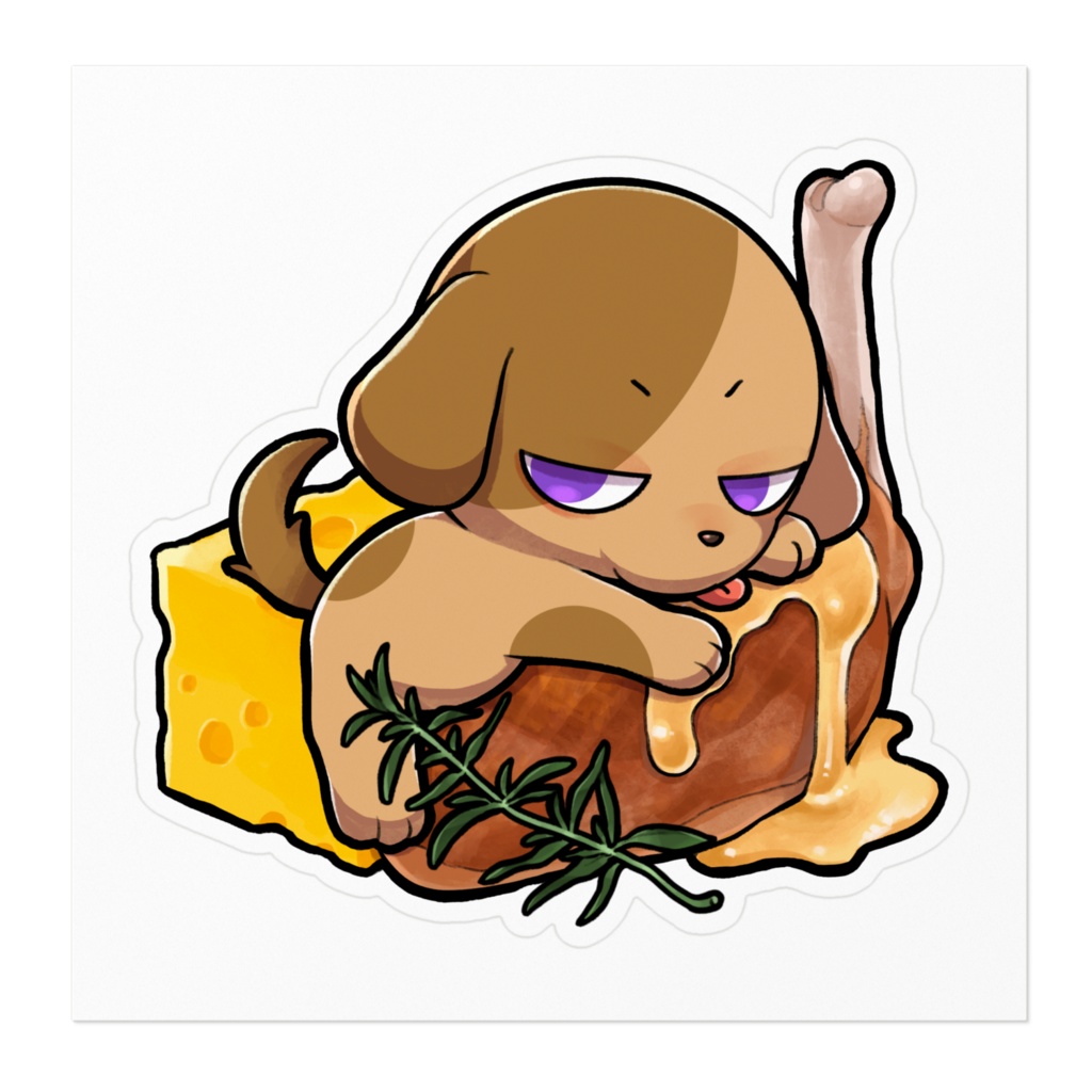 チーズチキンいぬちゃんステッカー